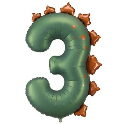 Globos Foil  Número Dinosaurio
