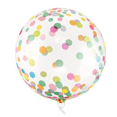 Globos DECO Látex Transparentes Confeti