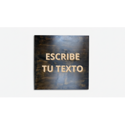 Cartel madera vintage