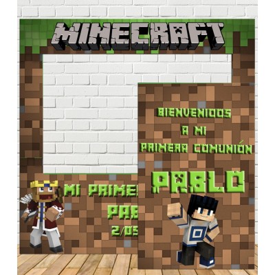 Photocall Comunión MineCraft