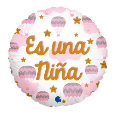 Globo Foil metálico DECO 45cm Bebé Niña
