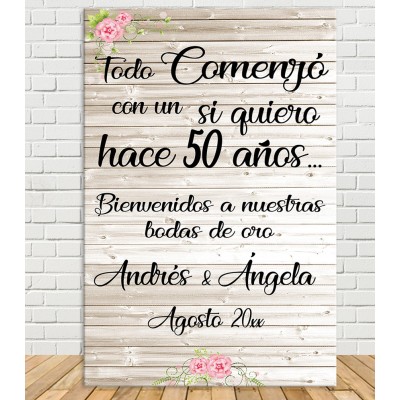 Cartel Bienvenida Bodas de Oro