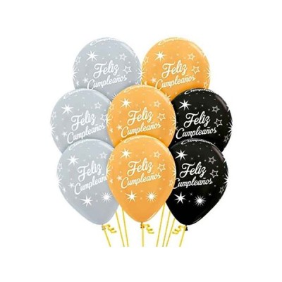 Globos Feliz Cumple Destellos