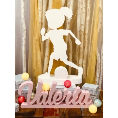 Figura corcho Futbolista Niña