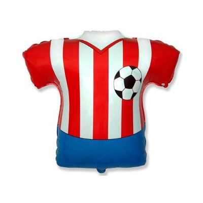 Globo foil de camiseta blanca y roja