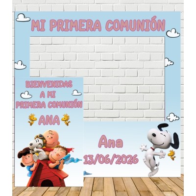 Photocall Comunión Snoopy y sus Amigos