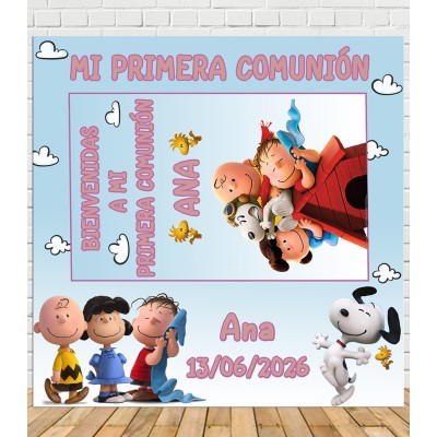 Photocall Comunión Snoopy y sus Amigos