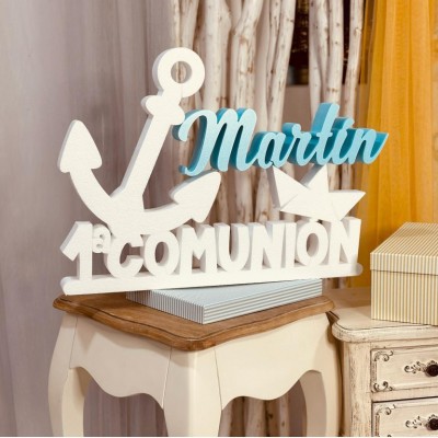 Letras Comunión Ancla Azul