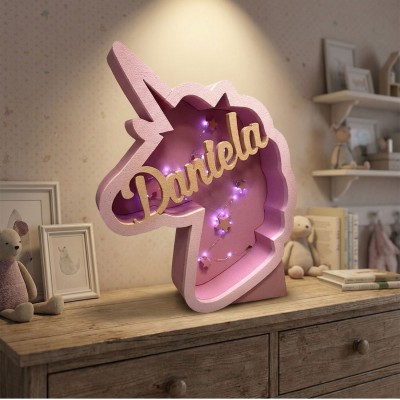 Caja Luz Corcho Perfil Unicornio