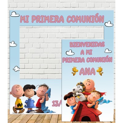 Photocall Comunión Snoopy y sus Amigos