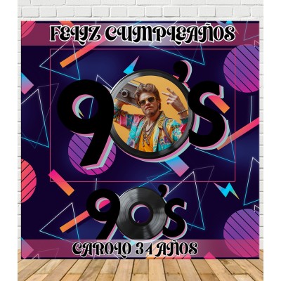 Photocall Cumpleaños Noventero