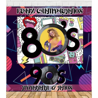 Photocall Cumpleaños 80s & 90s