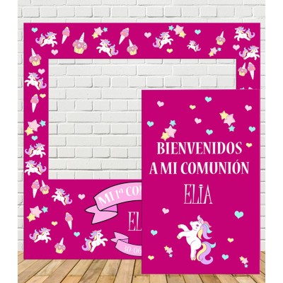 Photocall Comunión Unicornio