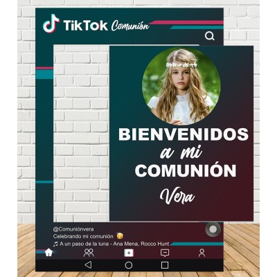 Photocall TikTok Comunión Personalizado