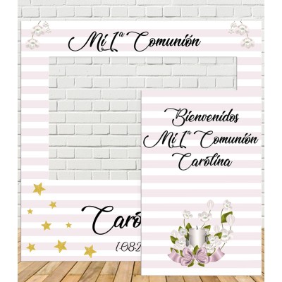 Photocall Comunión Rayas