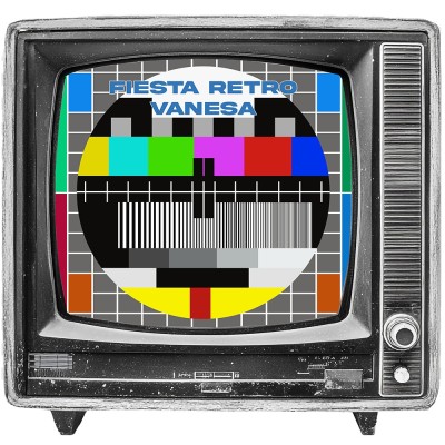 Photocall Televisor Retro con Carta de Ajuste