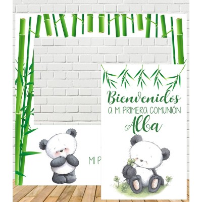 Photocall Comunión Oso Panda