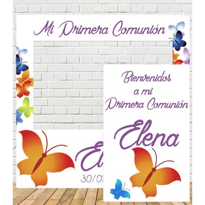 Photocall Comunión Mariposas