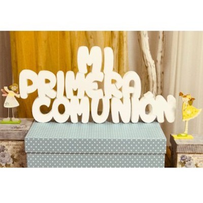 Letras Mi Primera Comunión | Decoración Corcho Gigante Candy Bar
