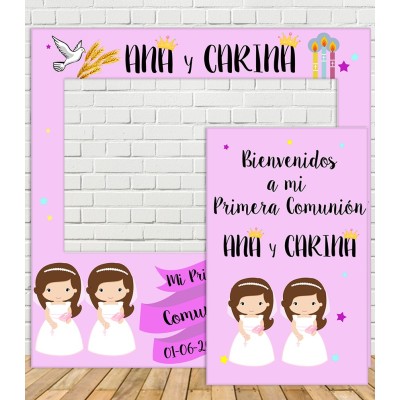 Photocall de Comunión Dos Niñas