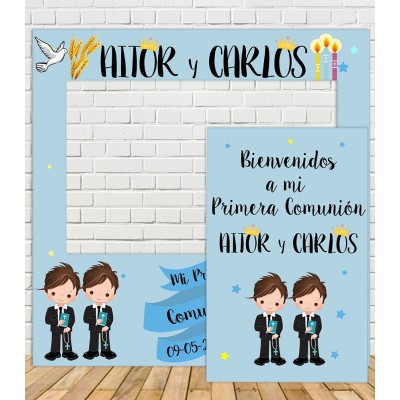 Photocall Comunión Dos Niños