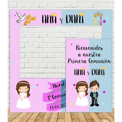 Photocall y Cartel de Comunión Niñ@