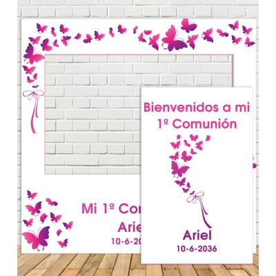 Photocall Comunión Mariposas