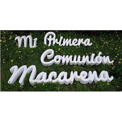 Letras de corcho para comunión personalizadas