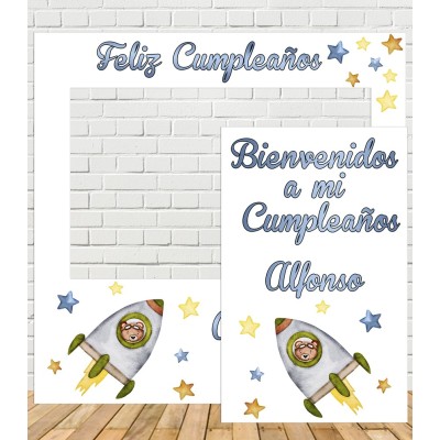 Photocall Cumpleaños Cohete