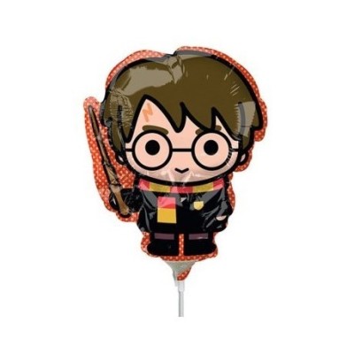 Mini globo de Harry Potter foil de 25 cm con varilla plástica