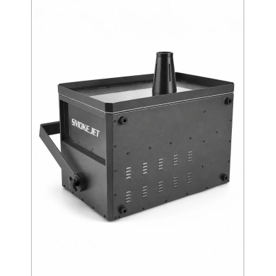 Máquina Smoke Jet para crear columnas de humo iluminadas en espectáculos y eventos.