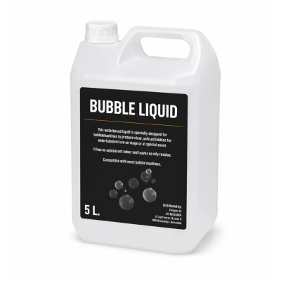 Garrafa de 5 litros de líquido de burbujas para fiestas, celebraciones y eventos.