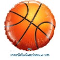 Globo de foil de pelota basket 45 cm.