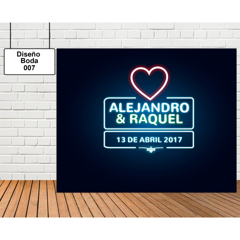 Diseño de Boda de Cartel de Neón Diseño de Boda de Cartel de Neón