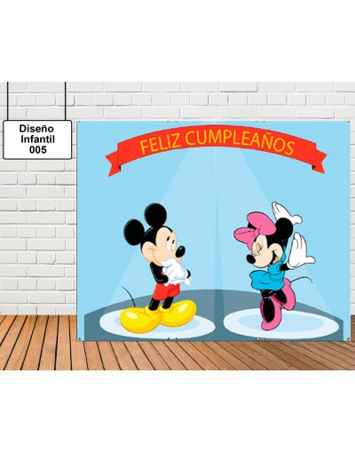 Diseño de photocall Mickey y Minnie