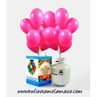 Helio globos rosas