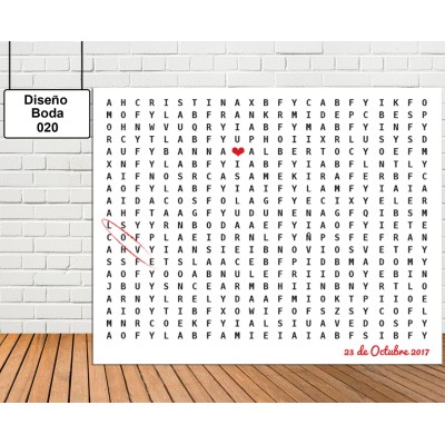 Diseño Boda Sopa de Letras