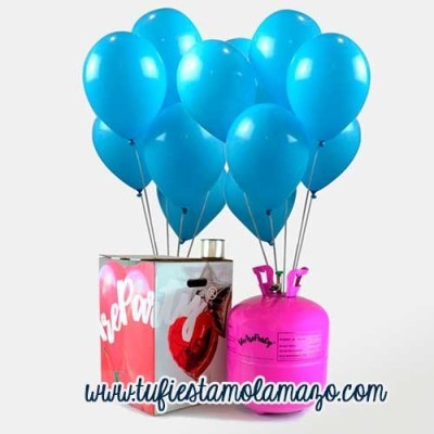 Pack Helio 50 Globos Azul Cielo