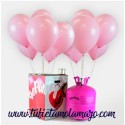 Pack Helio Maxi + 50 Globos Rosa Baby