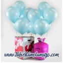 Pack Helio Maxi + 50 Globos Azul Baby