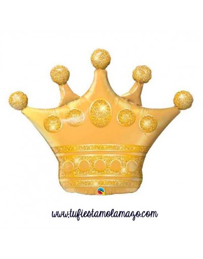 Globo foil corona dorado