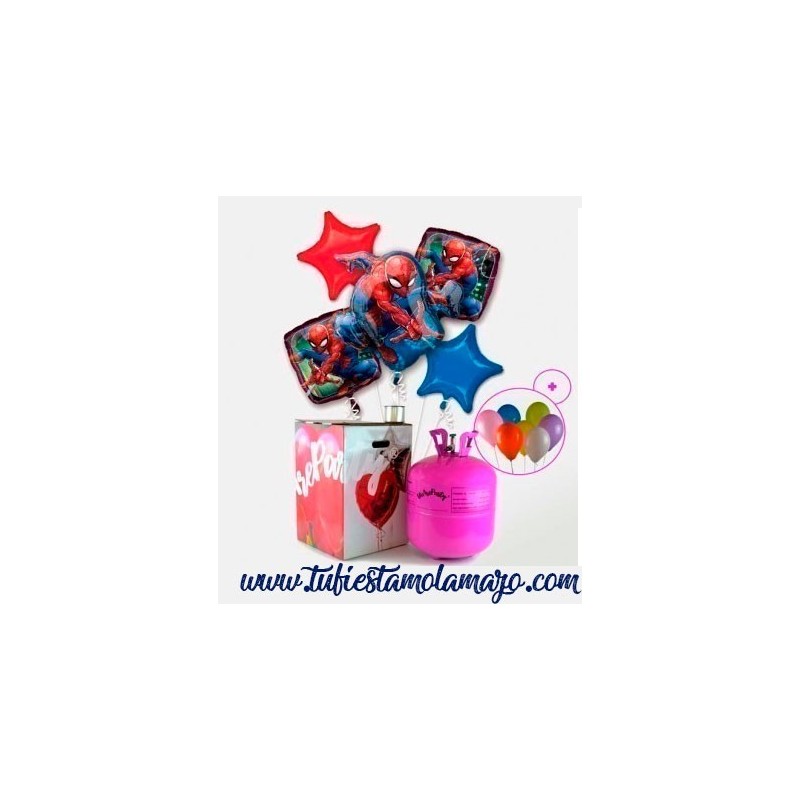 Pack Helio Globos de Spyderman Pack Helio Globos de Spyderman