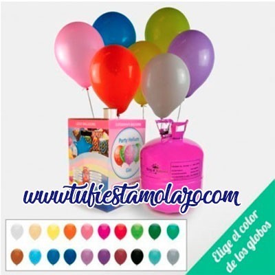 COMPRA Pack de helio con Globos Blancos - Tu Fiesta Mola Mazo